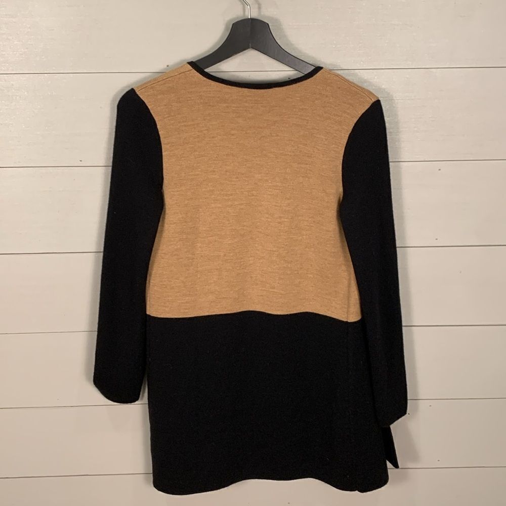 Talbots Open Front Longline Wool Blend Color Bloc… - image 7